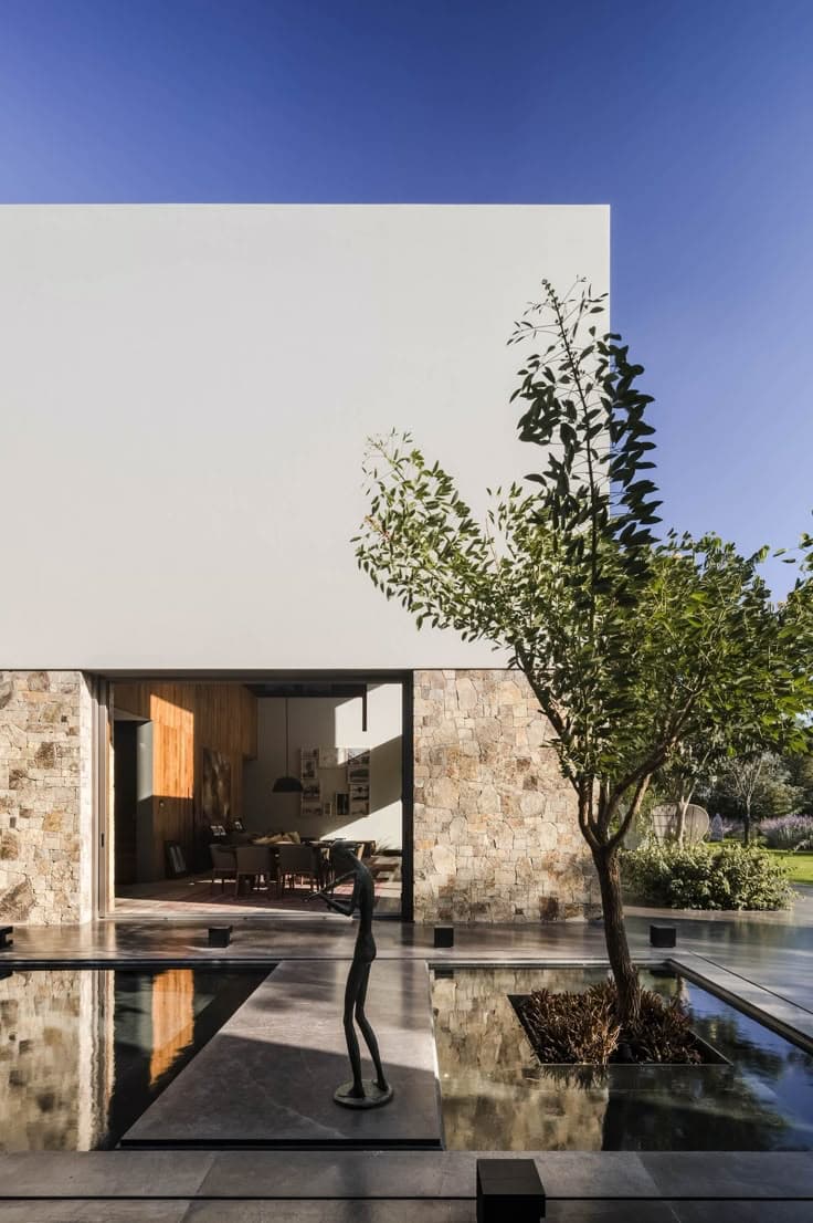 Dis cephe dogal tas kaplama uygulamasi 6 - Bodrum villa cephesi