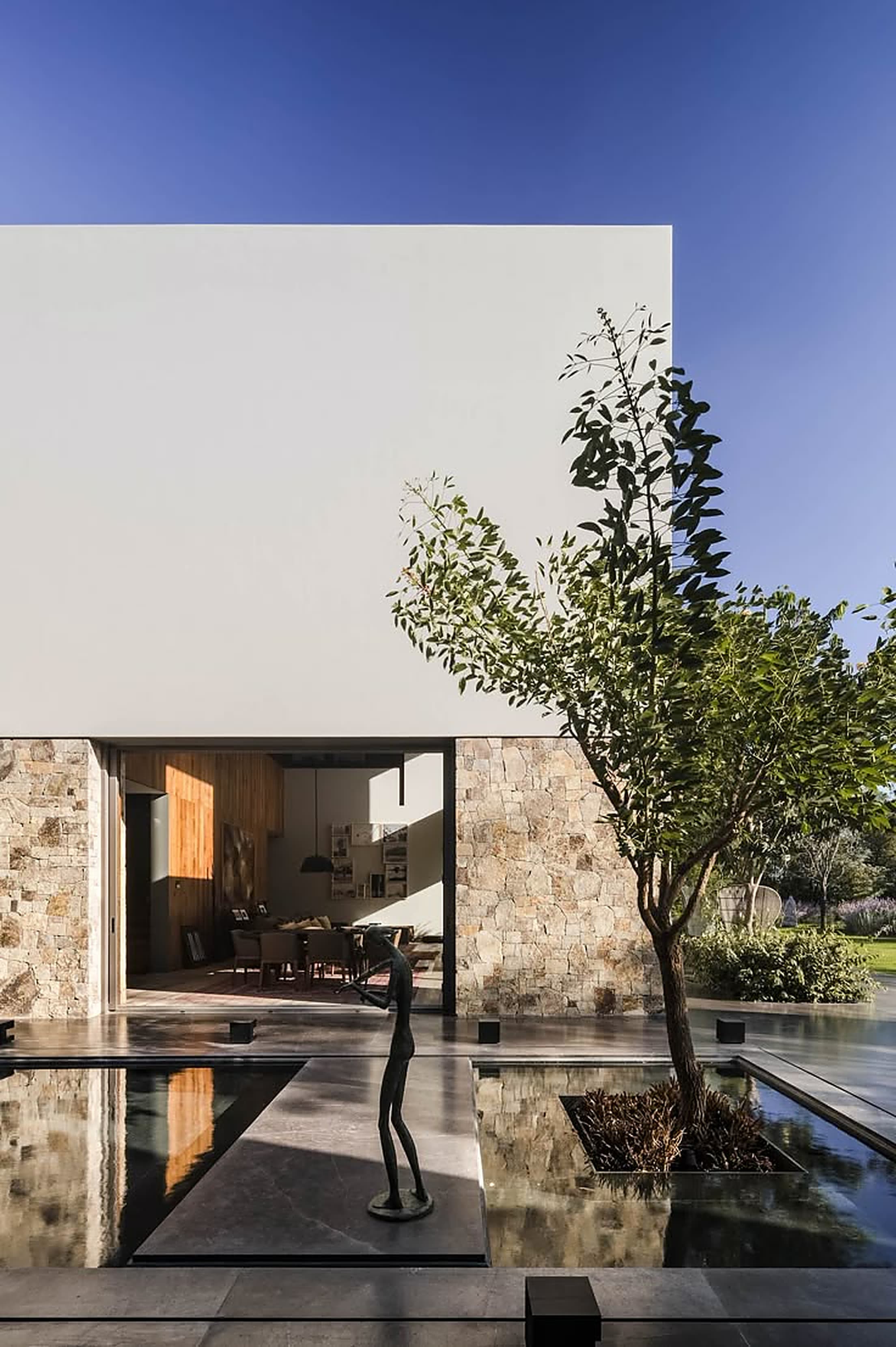 Rockface dogal tas kaplamali modern villa dis cephesi, Bodrum